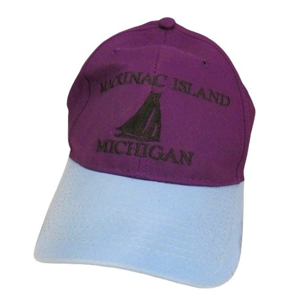 Men's Purple & Blue Mackinac Island Michigan Adjustable Hat Cap